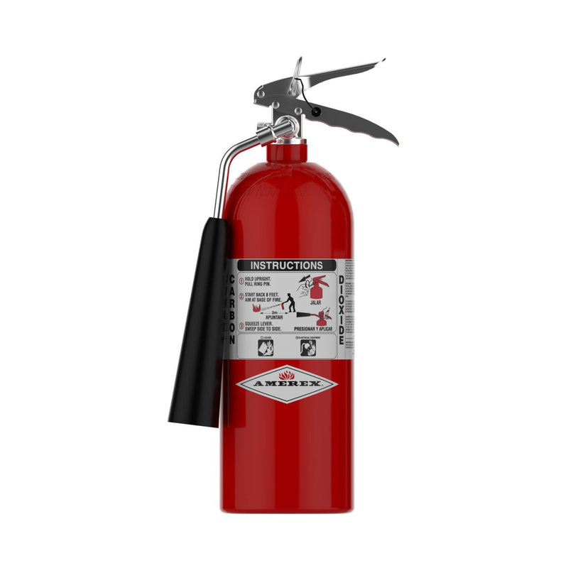 Amerex® 322 CO2 Carbon Dioxide Fire Extinguisher 5lb, 5BC, With Wall Bracket, 01712