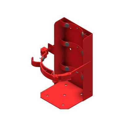 Amerex® Model 810NM, Fire Extinguisher Heavy Duty Box Type Vehicle Bracket, Non Magnetic, Red Galvanized, 06572