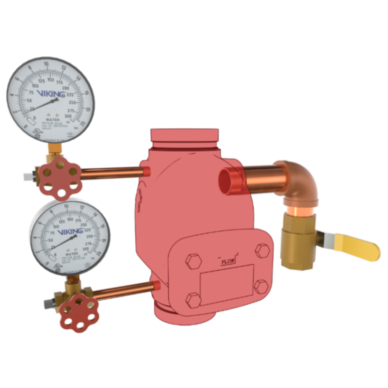 Viking® 07236-1 Model F-1 & E-1 Easy Riser Swing Check Valve, Trim Only, Brass, for 2 1/2", 3" Valve