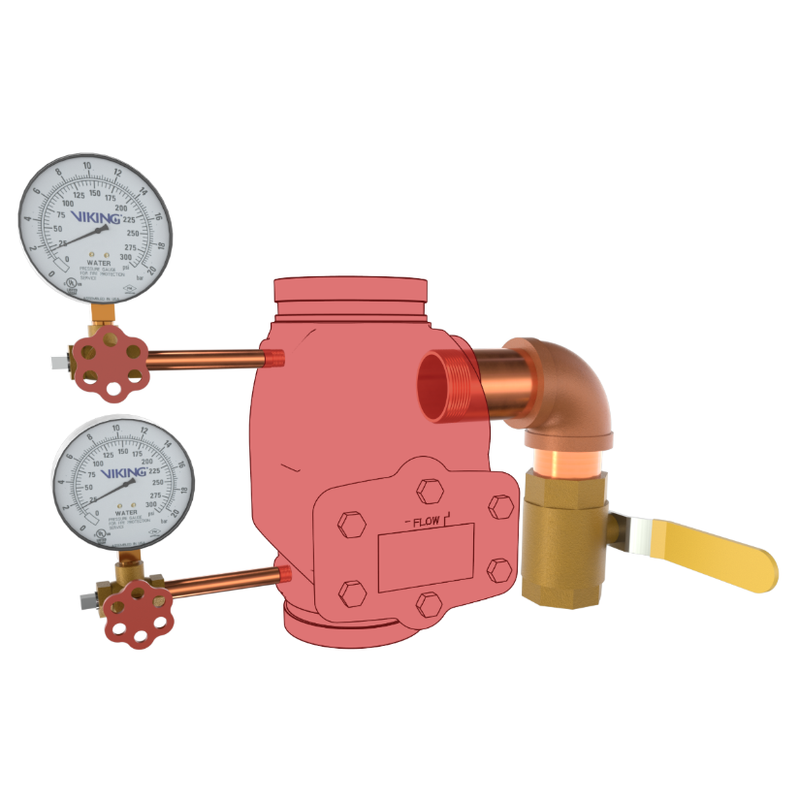Viking® 07237-1 Model F-1 & E-1 Easy Riser Swing Check Valve, Trim Only, Brass, for 4", 6", 8" Valve