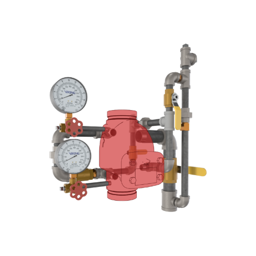 Viking® 08633 Model J-1 Alarm Check Valve, Trim Only, Galvanized, For 3" Valve