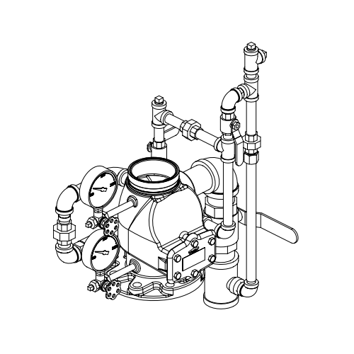 Viking® 08634 Model J-1 Alarm Check Valve, Trim Only, Galvanized, For 4" Valve