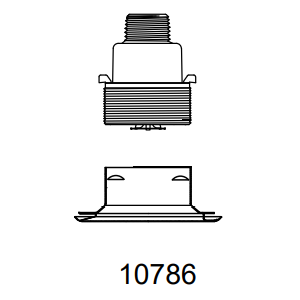 Viking Model B B-3 Residential Cover 10786 Label 10826 Mirage Concealed Fire Sprinkler Cover Plate Escutcheon, Brass, 135 Degree, 10786BA - WeSupplyIt.com
