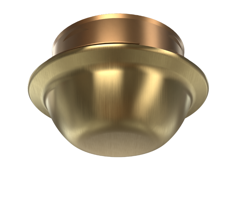 Viking Cover 12207 Label 12194 Domed Freedom Concealed Escutcheon, Brushed Brass, 135 Degree, 12207BA/B - WeSupplyIt.com