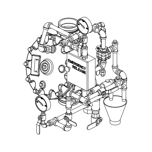 Viking® 14654 Model F Deluge Straight Through Valve Vertical Trim, Loose Trim, Conventional, Stainless Steel, 4"