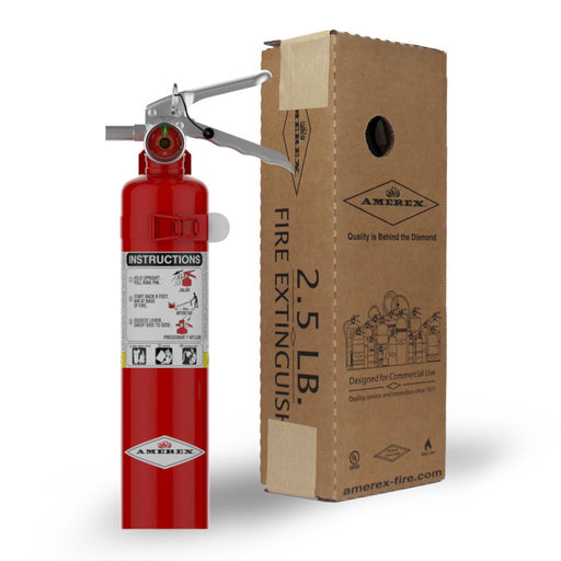 Amerex® B417T ABC Dry Chemical Fire Extinguisher 2.5lb, 1A10BC, With Vehicle Bracket, 15217