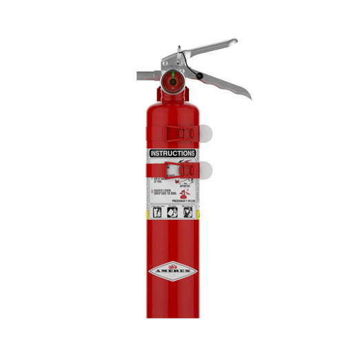 Amerex® B417TS ABC Dry Chemical Fire Extinguisher 2.5lb, 1A10BC, With 2 Strap Vehicle Bracket, 15230