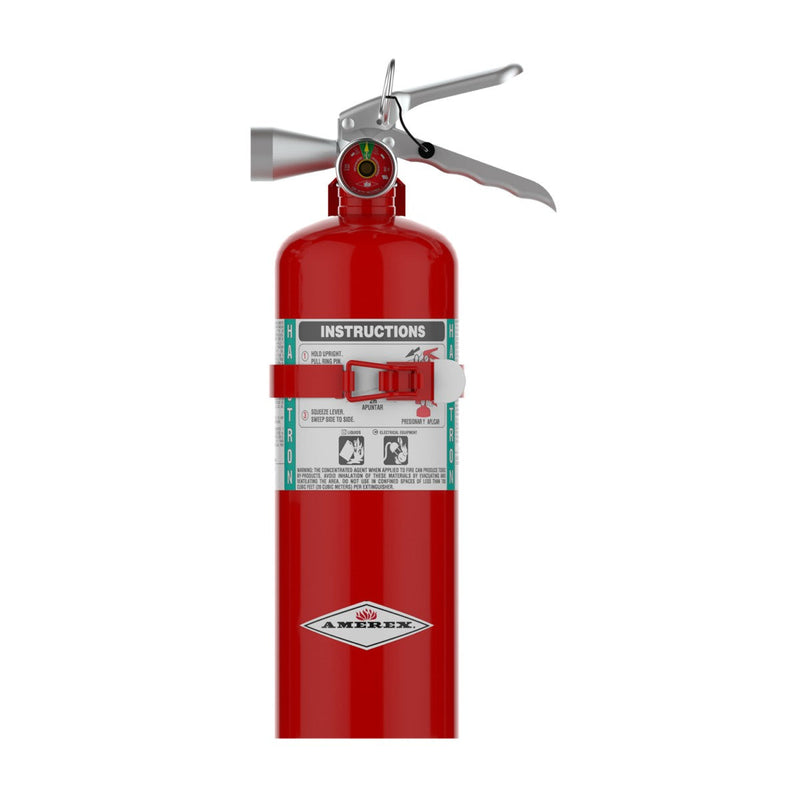 Amerex® B386T Halotron 1 Fire Extinguisher, 5 Pound, 5BC, With Vehicle Bracket, 15271
