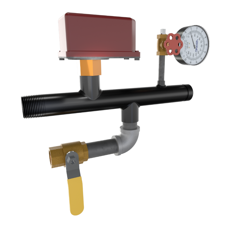 Viking® 15273 EasyPac Floor Control Riser Assembly With Ball Valve, Thread x Groove, 1 1/4"