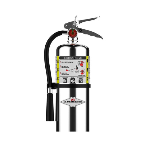 Amerex® B461C ABC Dry Chemical Chrome Fire Extinguisher 6lb, 3A40BC, With Wall Bracket, 15392