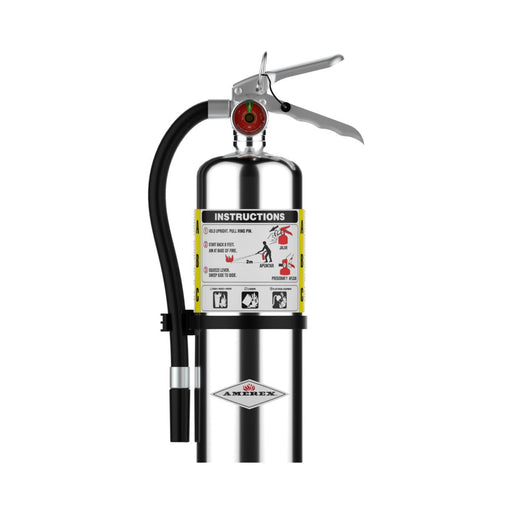 Amerex® B402C ABC Dry Chemical Chrome Fire Extinguisher 5lb, 3A40BC, With Wall Bracket, 15913