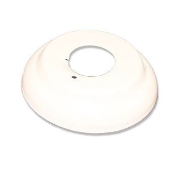 One Piece Steel Escutcheon - 1/2" Deep - White