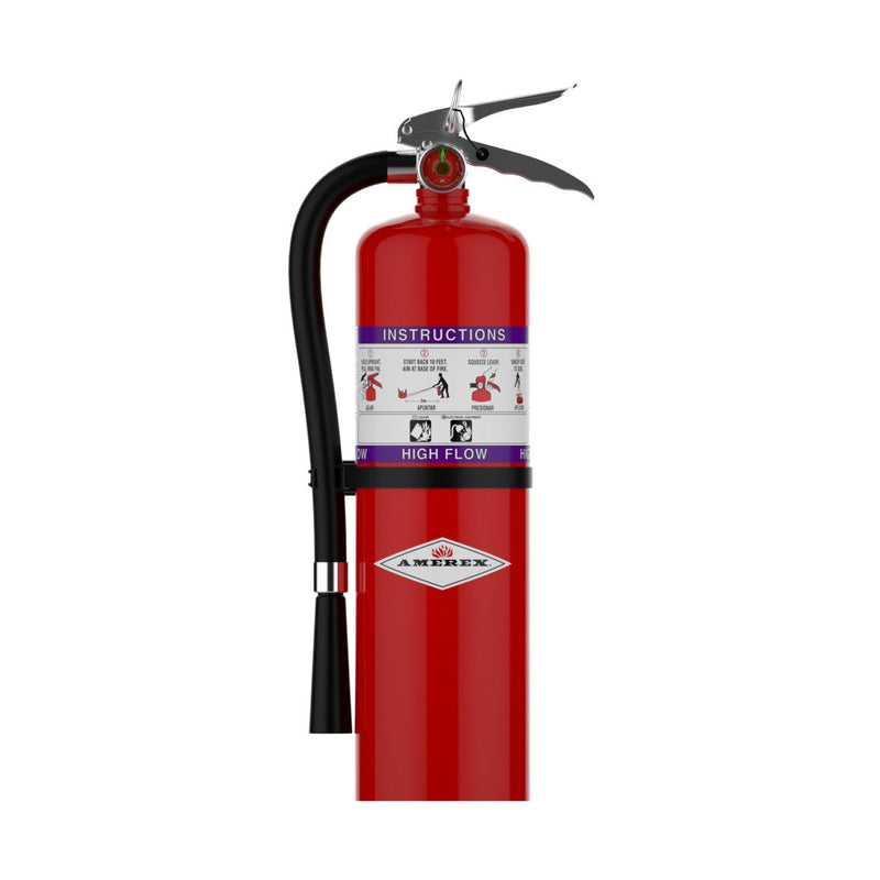 Amerex® 722 High Flow Purple K Fire Extinguisher, 10 Pound, 20BC, With Wall Bracket, 20899