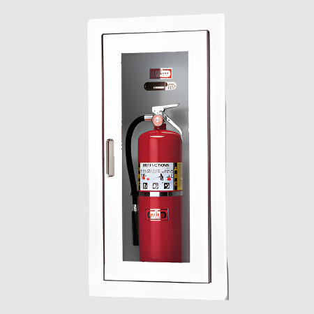 Larsen's 2409-6R Cameo Series Fire Extinguisher Cabinet, Full Glass, Steel, C24096R