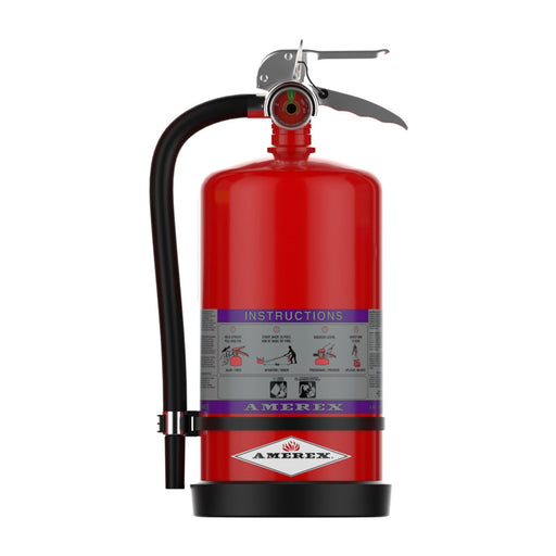 Amerex® 716 Z Series High Performance Compliance Flow Purple K Fire Extinguisher, 13.2 Pound, 80BC, With Wall Bracket, 26915