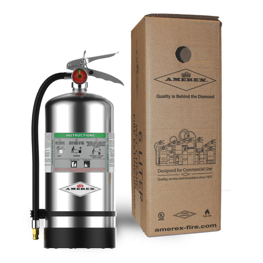 Amerex® C260 Wet Chemical Fire Extinguisher, 6 Liter, 2AK, With Wall Bracket, 27596
