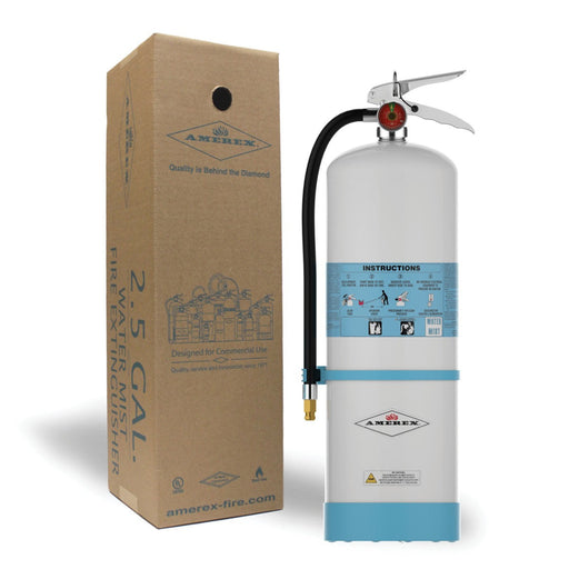 Amerex® C272 Water Mist Fire Extinguisher, White, 2.5 Gallon, 2AC, With Wall Bracket,  27702