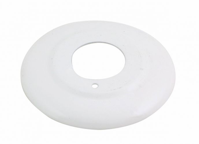 One Piece Canopy Escutcheon, Steel, 3/4" NPT, 1/2" Depth, White - WeSupplyIt.com