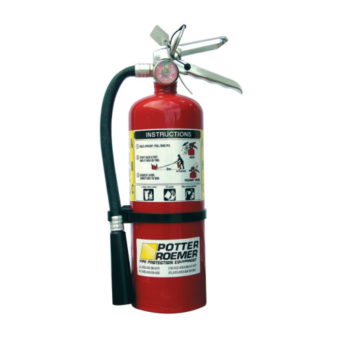 Potter Roemer 3005 ABC Fire Extinguisher, 5lb, 2A10BC, With Wall Bracket