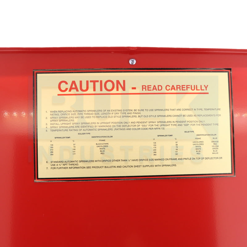 Rasco/Reliable Fire Sprinkler Spare Head Box, Label Number 99080018. XL, 12 Head, Up to 1" Heads