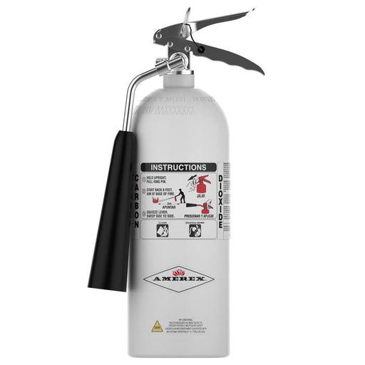 Amerex 322NM Fire Extinguisher, CO2, 5lb, NonMagnetic, 5BC, With Wall Bracket - MPN 17738
