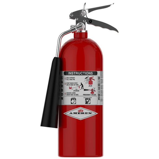 Amerex 322 Fire Extinguisher, CO2, 5lb, 5BC, With Wall Bracket