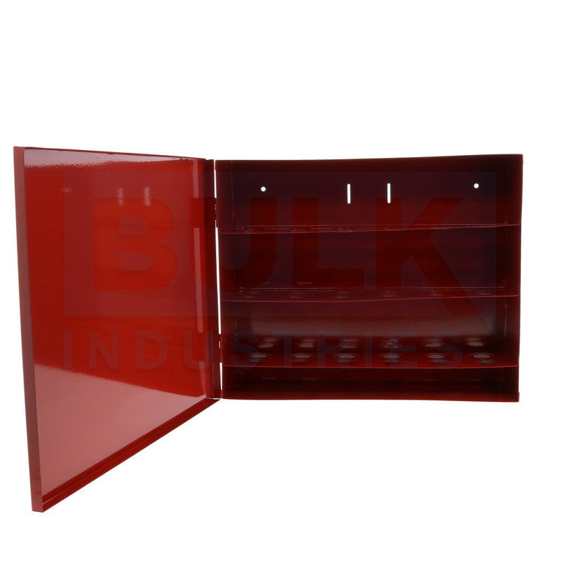 Fire Sprinkler Spare Head Box, 36 Head Cabinet, Red