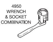 Tyco Fire Sprinkler Head Wrench 4950 Wrench & Socket Combo