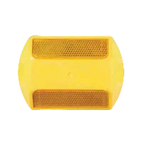 Model 828 Standard Type D Two Way Amber Reflective Plastic Pavement Marker 4"