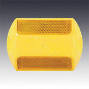 Model 828 Abrasion Resistant Type AR D Two Way Amber Reflective Plastic Pavement Marker 4"
