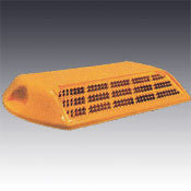 Model 899 Abrasion Resistant Type AR H One Way Amber Reflective Plastic Pavement Marker 4"