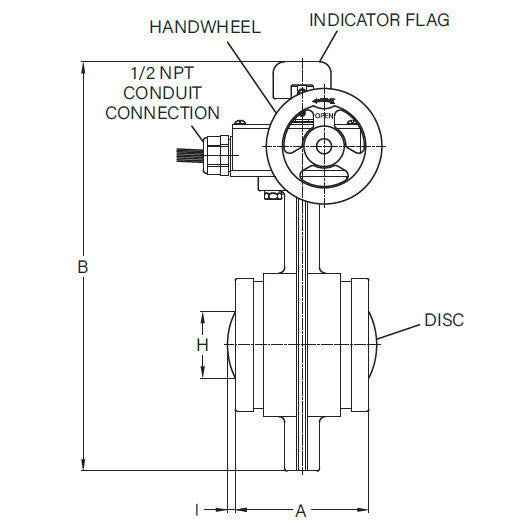 Grooved Butterfly Valve With Tamper Switch