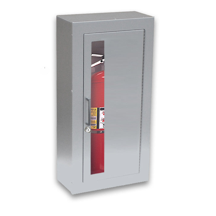 JL C1023W10 Academy Aluminum Surface Mounted Fire Extinguisher Cabinet With Lock