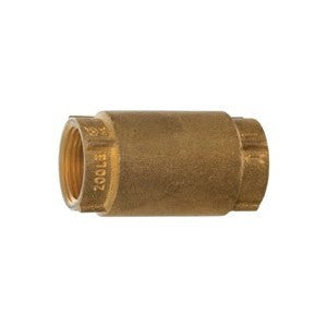Check Valve - In Line, Threaded, Check Valve - Fire Protection, In Line, Spring Loaded, Threaded, Lead Free, Brass - Available In Multiple Sizes