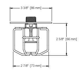 RASCO/Reliable F-5 Fire Sprinkler Head Guard With Shield Kit, 1/2" NPS, Zinc - 6802691412