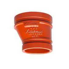 Victaulic FD22051P0B Eccentric Reducer NO. 51 OGS x OGS Grooved, 4" x 1", Orange
