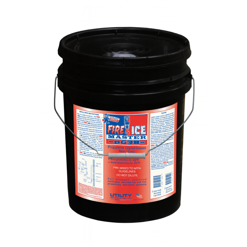 Fire & Ice Master 18-426 PG38 Antifreeze Propylene Glycol Based, For Fire Sprinkler Systems, 5 Gallon Bucket