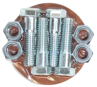Flange Pack Kit With 150lb Full Faced Red Rubber Ring Gasket, Stainless Steel Type 304 Nuts and Bolts, 3" Kit with (4) Bolts - WeSupplyIt.com