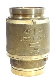 Lansdale LVBCV, MNPT x Grooved Swing Check Valve, 4", Brass - 700-225-00340 - WeSupplyIt.com