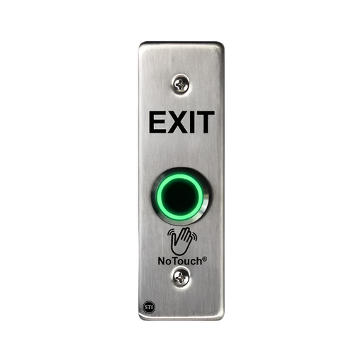 NoTouch® Stainless Steel Switch, Slim/Mullion Mount, Back Box, EXIT, NT-SS001-EN