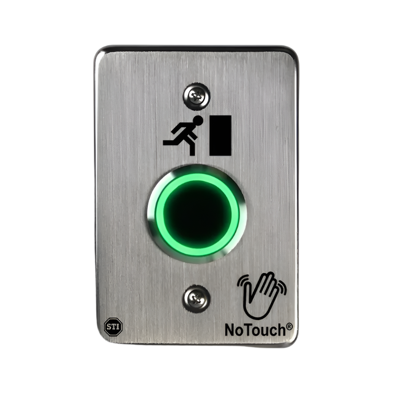 NoTouch® Stainless Steel Switch, US Single-Gang, Door Symbol, NT-SS100-EN