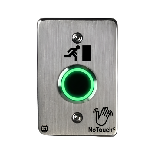 NoTouch® Stainless Steel Switch, US Single-Gang, Door Symbol, NT-SS100-EN