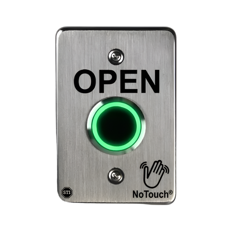 NoTouch® Stainless Steel Switch, US Single-Gang, OPEN, NT-SS102-EN