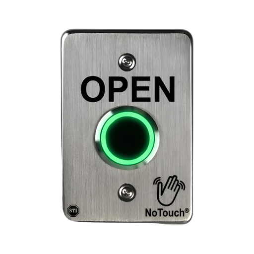 NoTouch® Stainless Steel Switch, US Single-Gang, OPEN, NT-SS102-EN