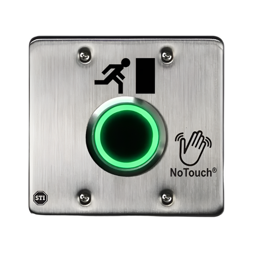 NoTouch® Stainless Steel Switch, US Double-Gang, Door Symbol, NT-SS200-EN