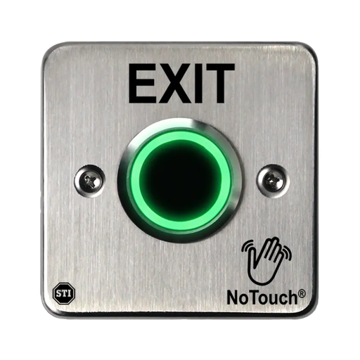 NoTouch® Stainless Steel Switch, European Single-Gang, EXIT, NT-SS301-EN