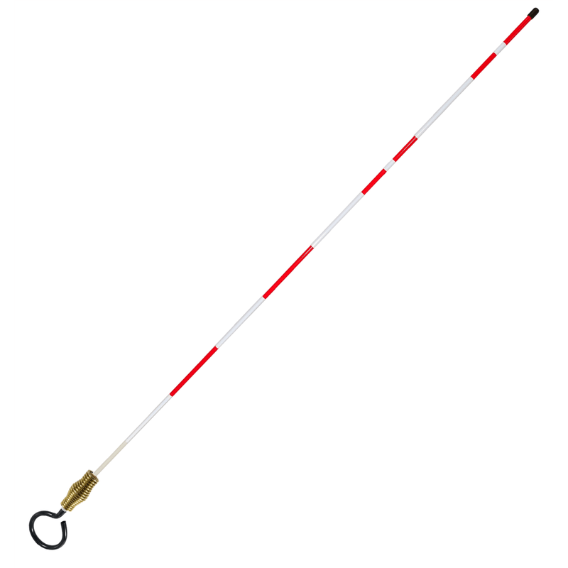 The Hydrafinder Fire Hydrant Marker With Spring, Figure C, Port Mount, 7ft Pole with 4.5" Port Mount Loop - Red