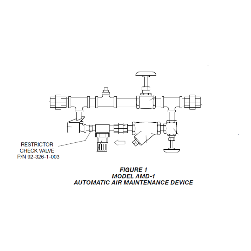 Tyco® 92-326-1-003 Restrictor Check Valve for AMD-1, AMD-2 and AMD-3 Devices