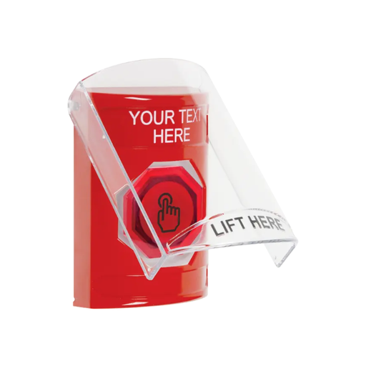 Custom Labeling, Buttons With Shield, Momentary Illuminated Button, Red, SS2026ZA-EN