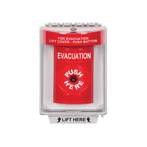 Standard Labeling, Buttons With Universal Stopper Flush, Key To Reset, Red, SS2030EV-EN